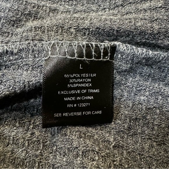 Orange Kiss light & dark blue camo thermal hoodie drawstring bottom cuffs, L. - Picture 11 of 12